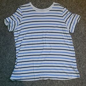 Woman Within Striped Tshirt Large (18/20)